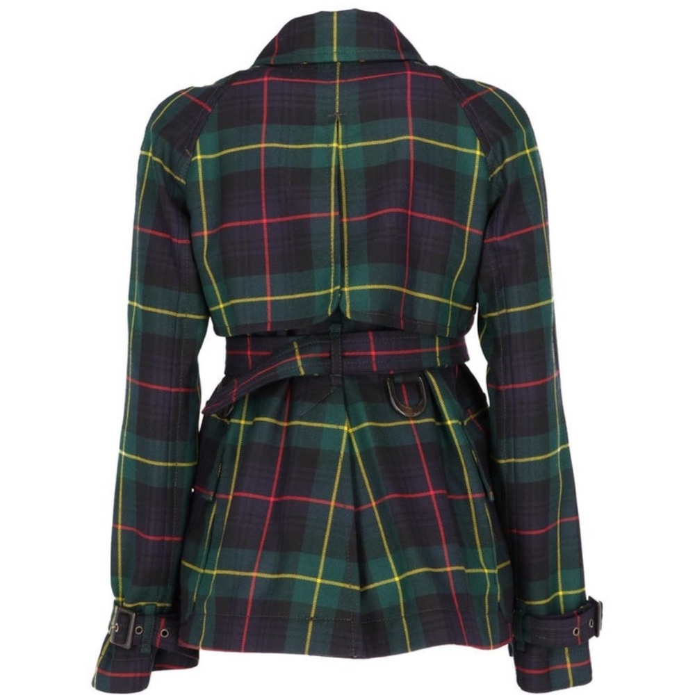 Dsquared2 Wool Tartan Short Trench Coat - Picture 8 of 16
